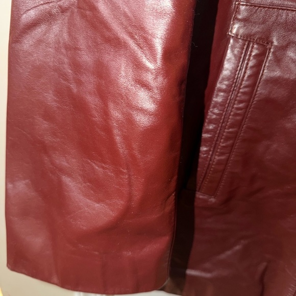 Brahmin Deep Brown Leather Trench Coat - Picture 7 of 8